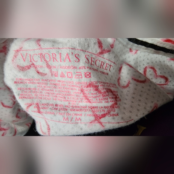 ♥️ VICTORIA'S SECRET SCOOP NECK RED HEART SLEEP SHIRT - SIZE M/M ♥️ - Picture 8 of 8